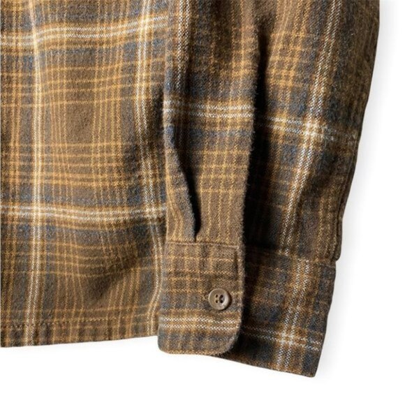 Volcom Mens Brown Plaid Classic Fit Button Up Long Sleeve Shirt - Picture 5 of 8